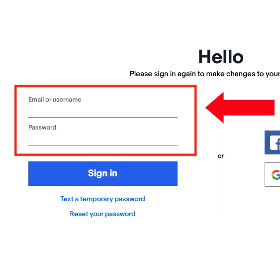 eBay Shopping Guide 6- sign in password