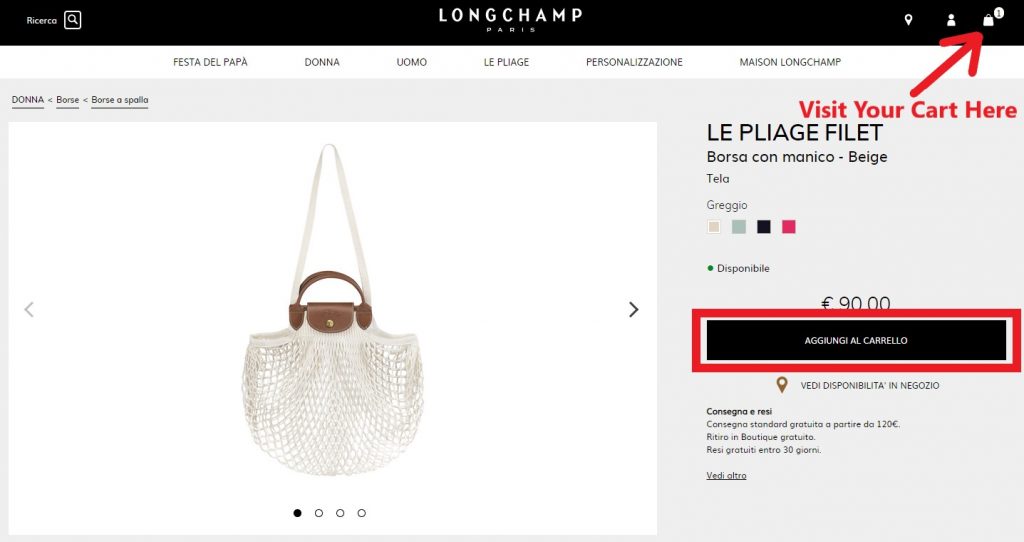 Shop Longchamp Italy & Ship to Singapore! Get Iconic Le Pliage