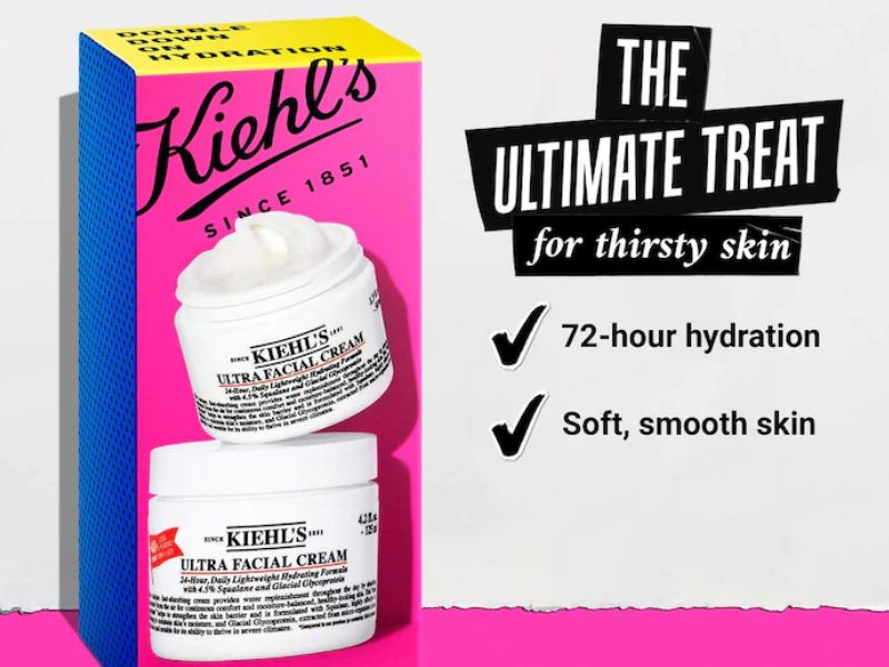 Kiehl's Double Down On Hydration with Ultra Facial Cream Moisturizer