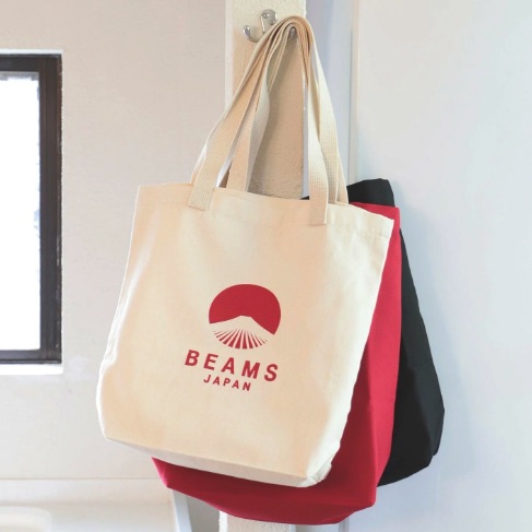 BEAMS JAPAN X evergreen works - logo tote bag