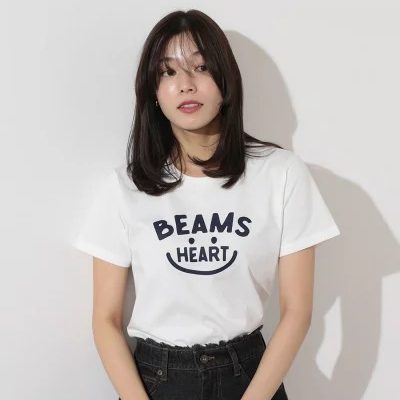 BEAMS HEART - Smile Logo T-shirt