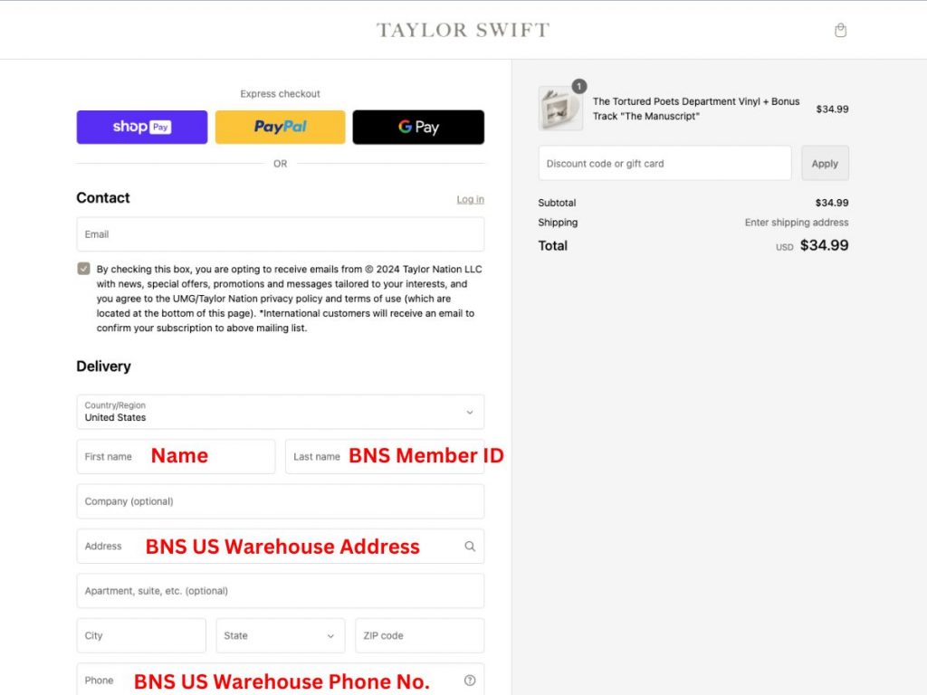 Shop Taylor Swift Official Merch and Ship to Malaysia
